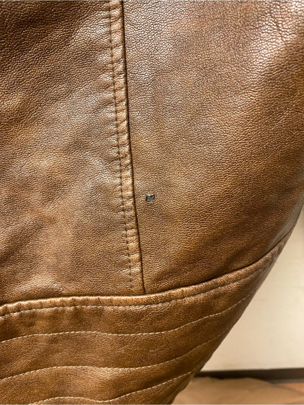 Levi’s Brown Quilted Faux Leather Jacket with Hood - Picture 9 of 9